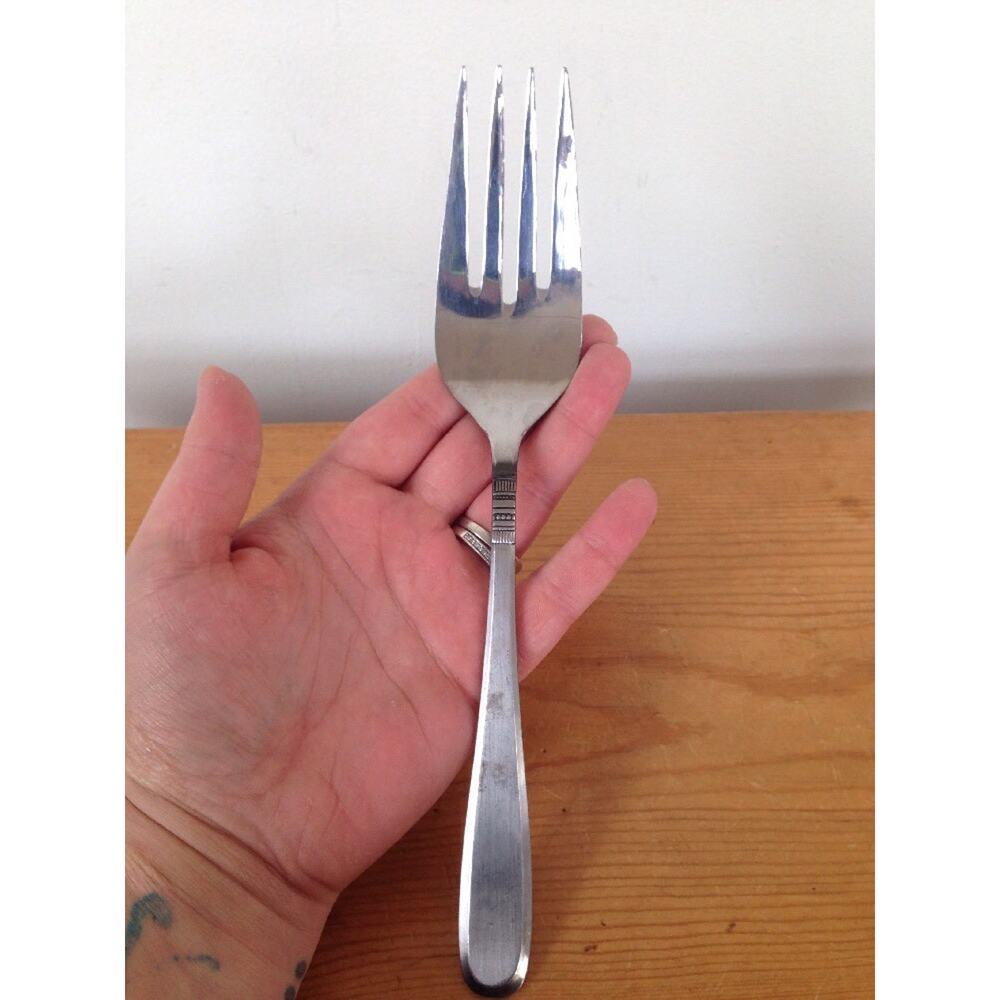Vitnage Mid Century Modern Northland Stainless Steel Large Serving Fork 9" Long